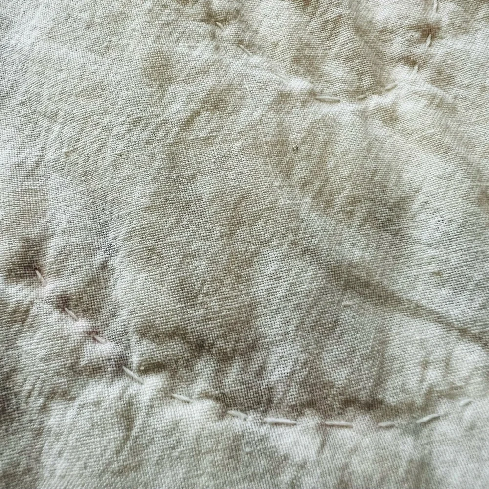 68”x86” Vintage from 1960’s Cotton Handmade and Hand Stitched Quilt.